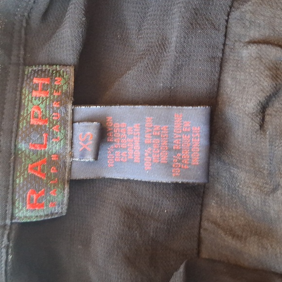 Ralph Lauren Black Button Down Dress Shirt Size XS - Picture 8 of 9